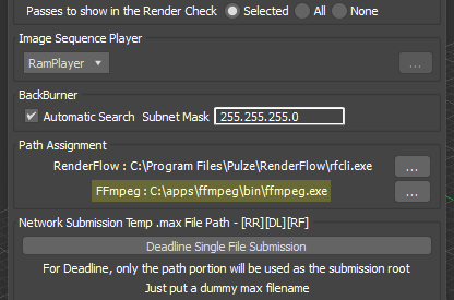 FFmpeg path in the renderStacks Preference dialog