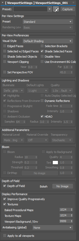 ViewportSettings pmodifier panel